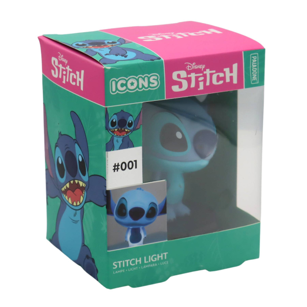 Lilo & Stitch Icons Leuchte Stitch 11 cm verpackt frontansicht linke Seite